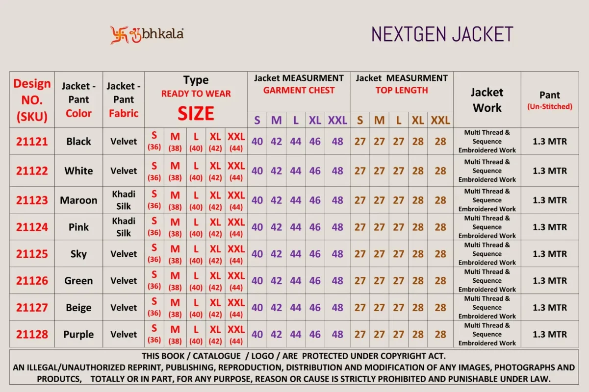 Latest Shubhvastra Nextgen Jacket Velvet Embroidery Work Jacket And Pant Collection Wholesale 2026