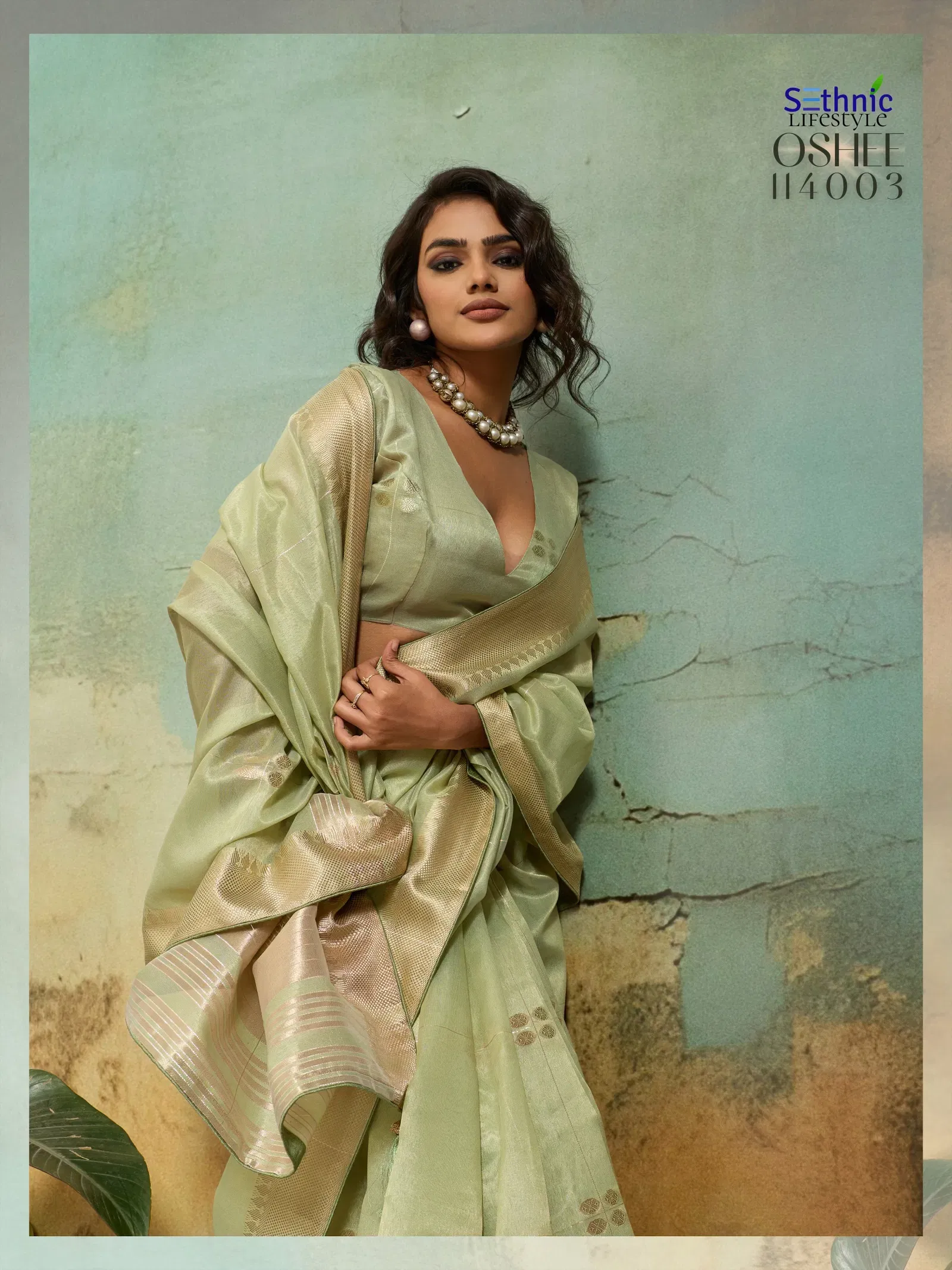 Buy Sethnic Oshee Vibe Tissue Linen Zari Woven Festival Wear Saree Collection Wholesale 2026