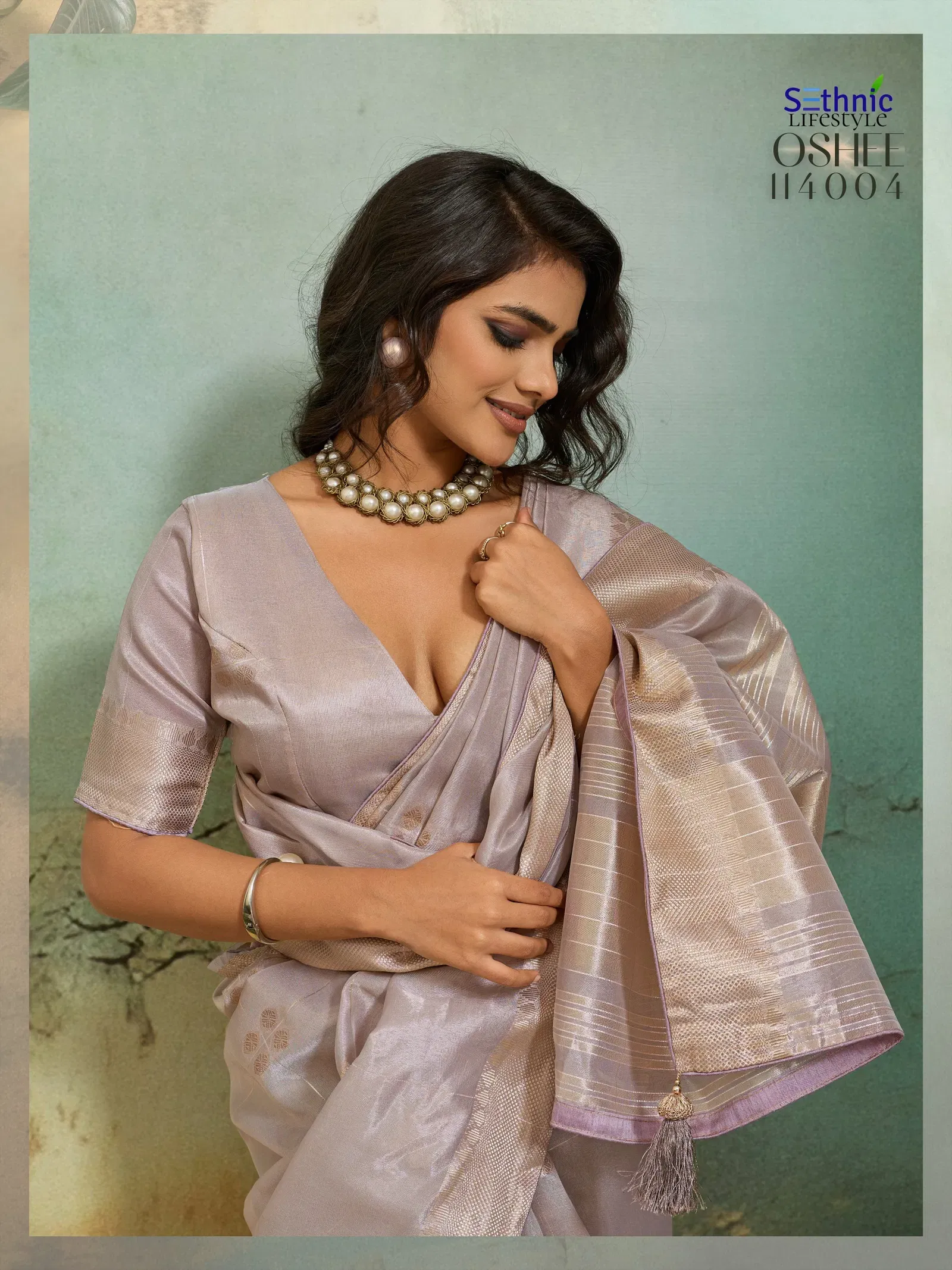 Buy Sethnic Oshee Vibe Tissue Linen Zari Woven Festival Wear Saree Collection Wholesale 2026