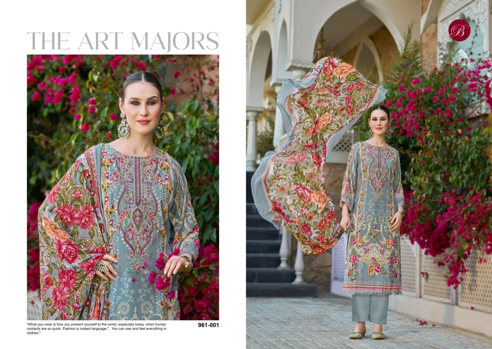 Latest Belliza Gazal 961 Crepe With Self Embroidery Worked Dress Material Collection Wholesale 2026