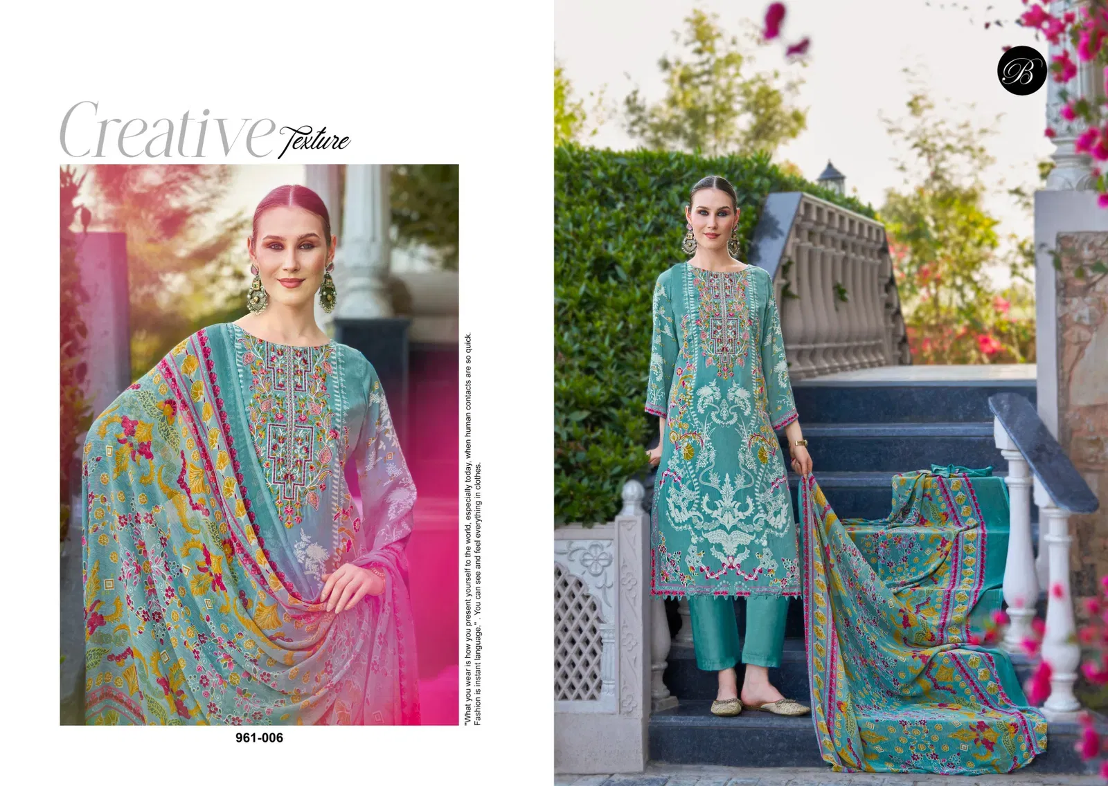 Latest Belliza Gazal 961 Crepe With Self Embroidery Worked Dress Material Collection Wholesale 2026