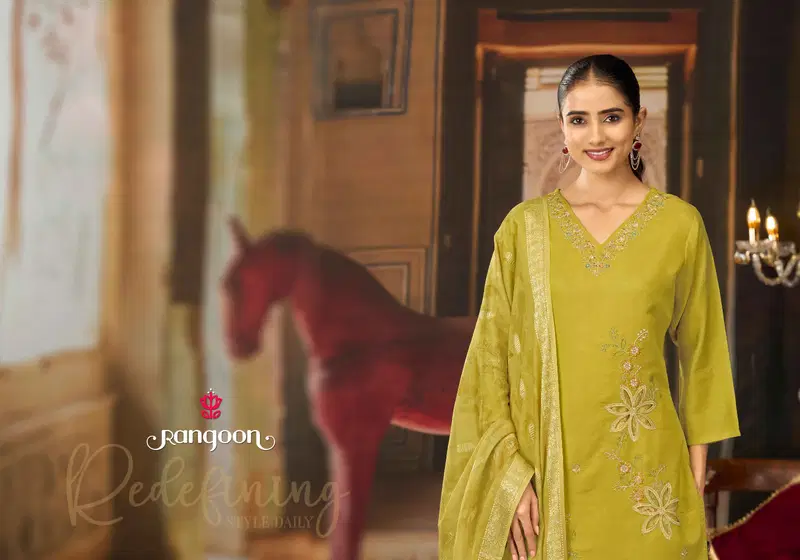 Beautiful Rangoon Anokhi Viscose Embroidered Kurti Pant And Dupatta Collection Wholesale 2026