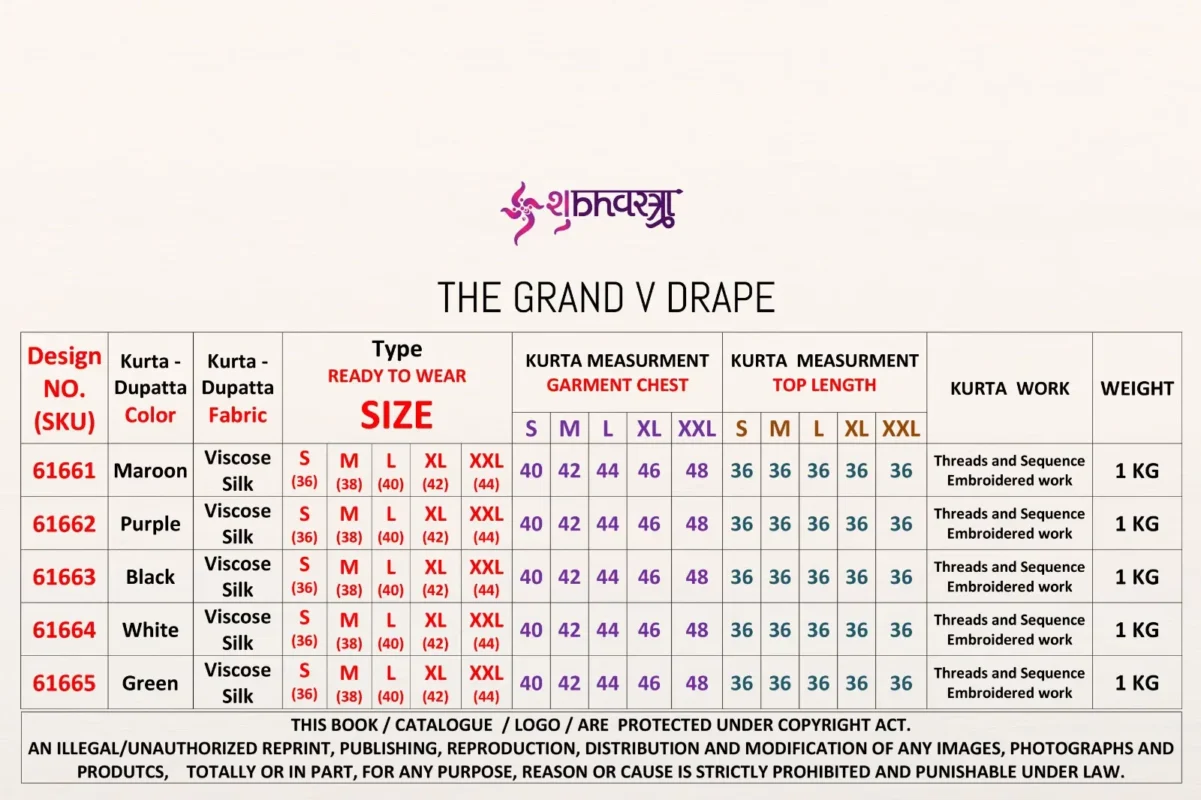 Launching Shubhvastra The Grand V Drape Viscose Silk Thread Work Kurta Pant And Dupatta Wholesale 2026