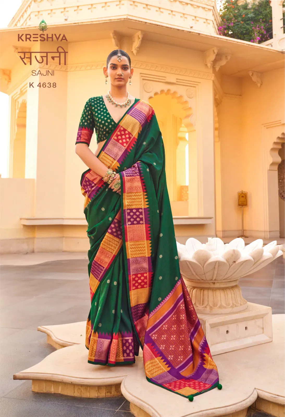 Buy Kreshva Sajni Silk With Printed Traditional Wear Saree Collection Wholesale 2026