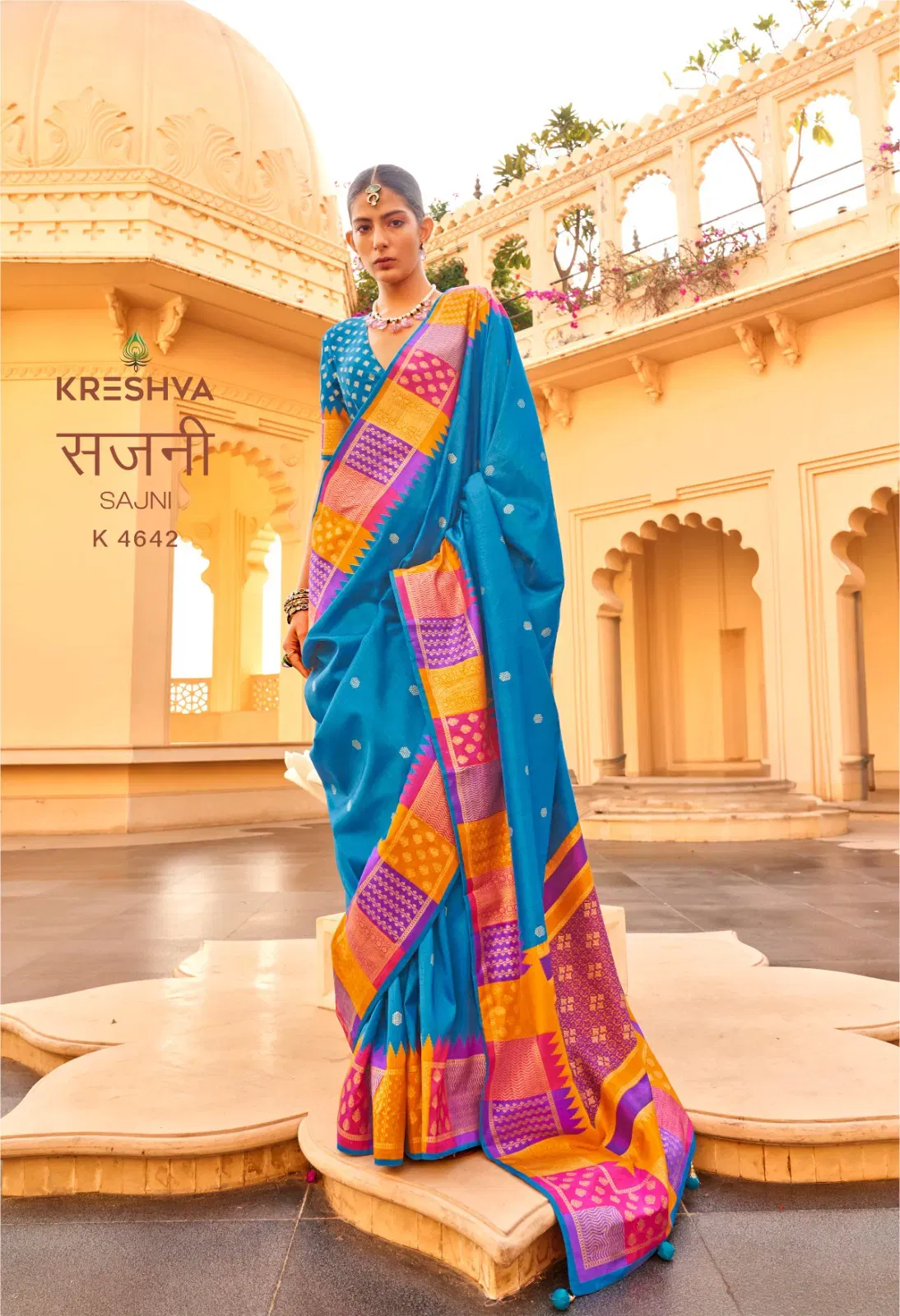 Buy Kreshva Sajni Silk With Printed Traditional Wear Saree Collection Wholesale 2026