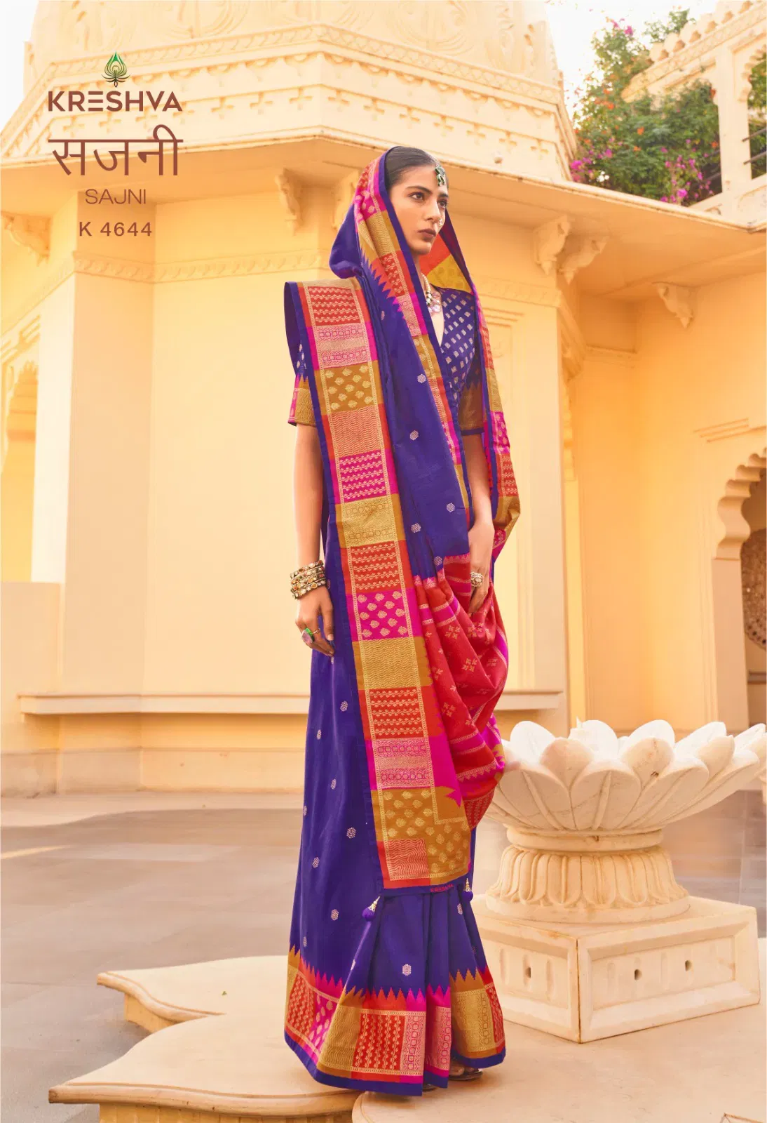 Buy Kreshva Sajni Silk With Printed Traditional Wear Saree Collection Wholesale 2026