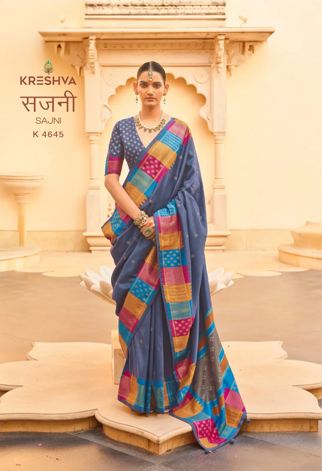 Buy Kreshva Sajni Silk With Printed Traditional Wear Saree Collection Wholesale 2026