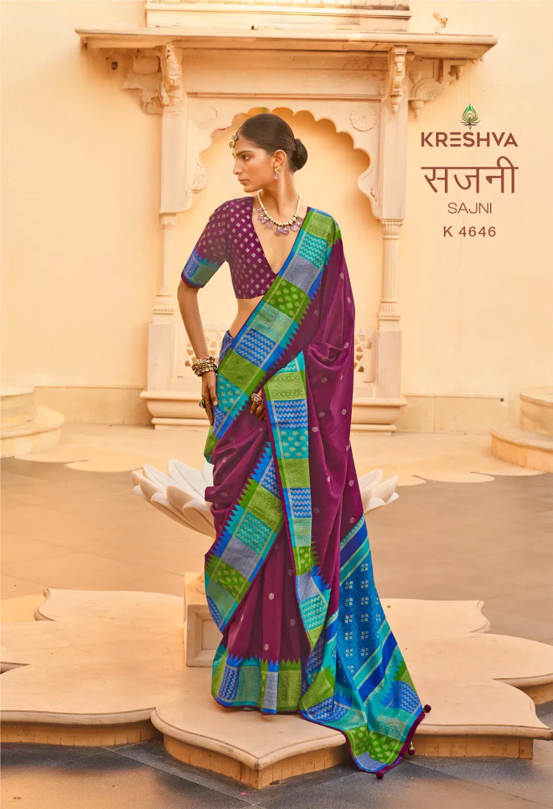 Buy Kreshva Sajni Silk With Printed Traditional Wear Saree Collection Wholesale 2026