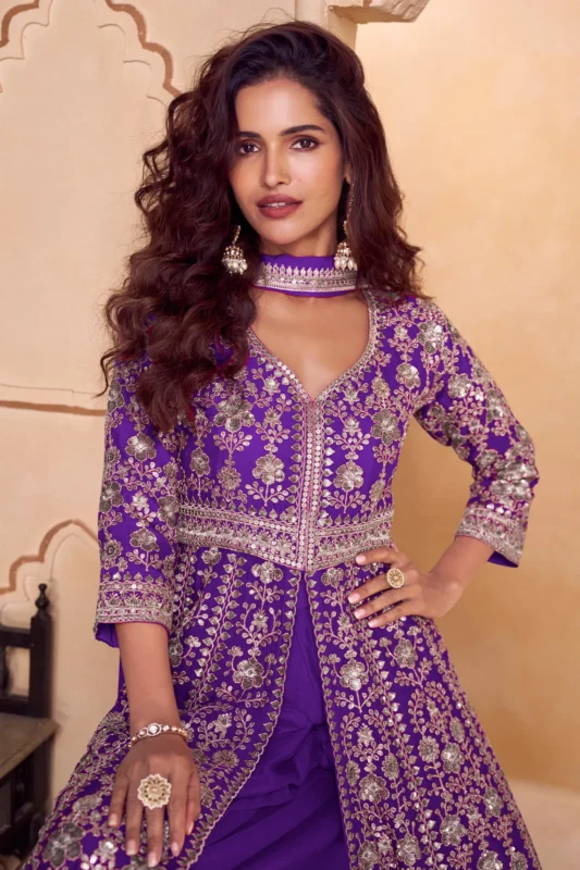 Beautiful Gulkayra Seerat Chinon With Embroidery Work Top Plazzo And Dupatta Wholesale 2026