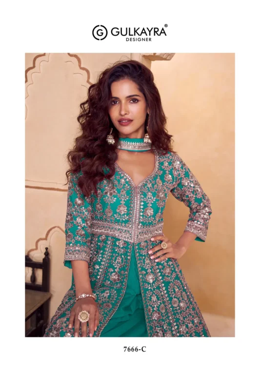 Beautiful Gulkayra Seerat Chinon With Embroidery Work Top Plazzo And Dupatta Wholesale 2026