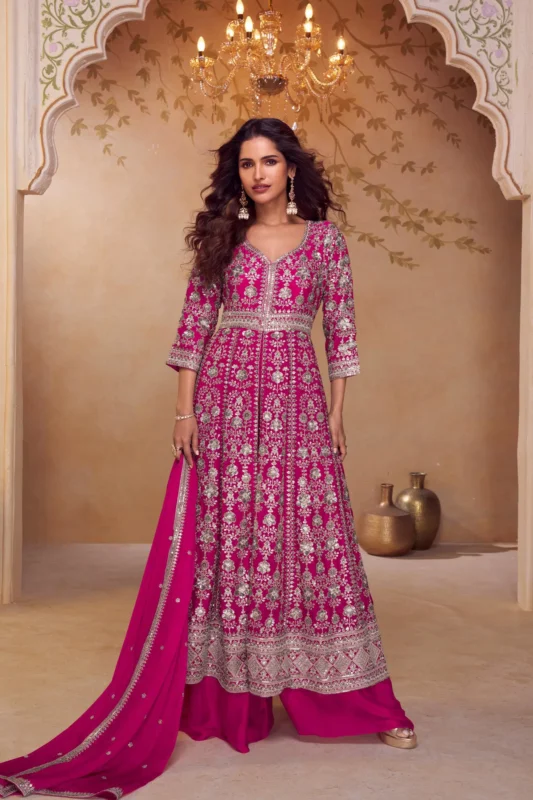 Beautiful Gulkayra Seerat Chinon With Embroidery Work Top Plazzo And Dupatta Wholesale 2026