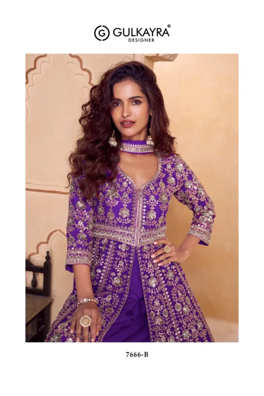 Beautiful Gulkayra Seerat Chinon With Embroidery Work Top Plazzo And Dupatta Wholesale 2026
