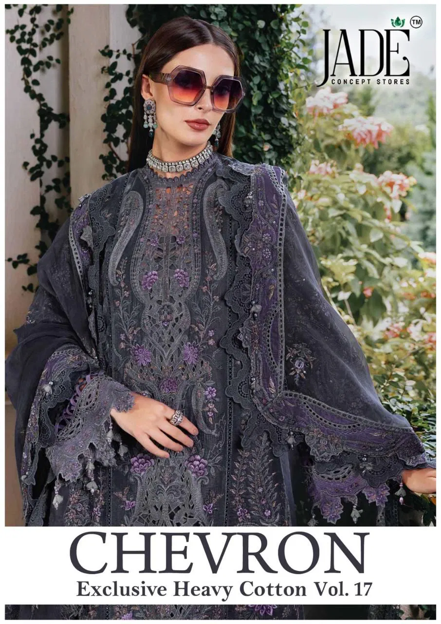 Jade C Chevron Vol 17 Cotton Karachi Dress Material Collection Wholesale