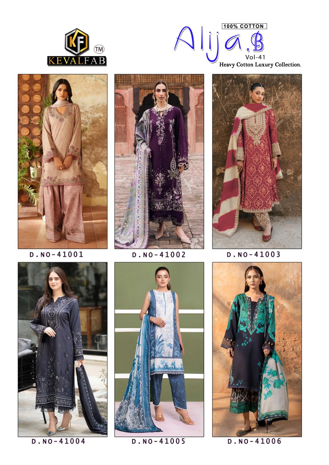 Launching Keval Alija B Vol 41 Lawn Cotton Printed Karachi Dress Material Wholesale 2026