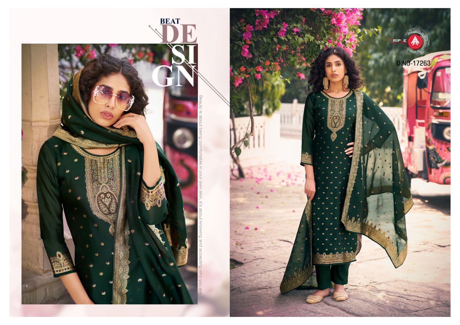 Stylish Triple Aaa Saptrang Vol 4 Silk Jacquard Minakari Dress Material Collection Wholesale 2026