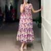 WMN 4506 Floral Print Maslin Silk Ladies Frock Kurti Collection Wholesale 2026