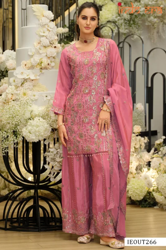 Stylish Indo Era 2607 Silk Blend Embroidered Thread Worked Designer Salwar Kameez Wholesale 2026