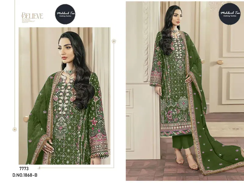 Buy Mehboob Tex 1868 B To D Chiffon With Fancy Embroidered Pakistani Salwar Kameez Wholesale 2026