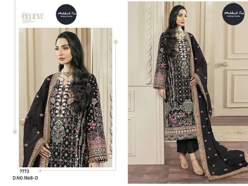 Buy Mehboob Tex 1868 B To D Chiffon With Fancy Embroidered Pakistani Salwar Kameez Wholesale 2026