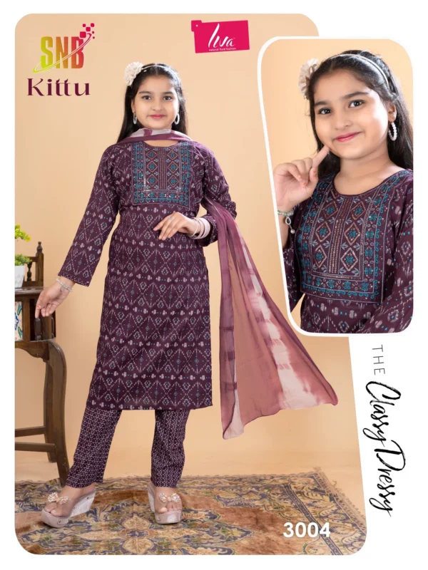Beautiful Dnp Kittu Vol 3 Rayon Kurti With Bottom Dupatta Set Kids Collection Wholesale 2026