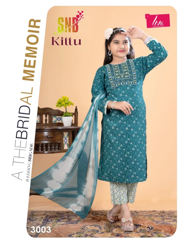 Beautiful Dnp Kittu Vol 3 Rayon Kurti With Bottom Dupatta Set Kids Collection Wholesale 2026