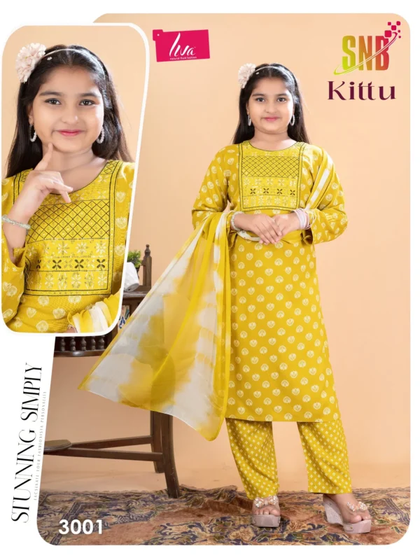 Beautiful Dnp Kittu Vol 3 Rayon Kurti With Bottom Dupatta Set Kids Collection Wholesale 2026