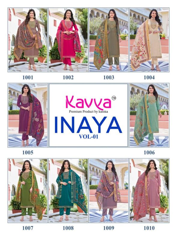 Launching Kavya Inaya Vol 1 Roman Glass Silk Top Bottom With Dupatta Wholesale 2026