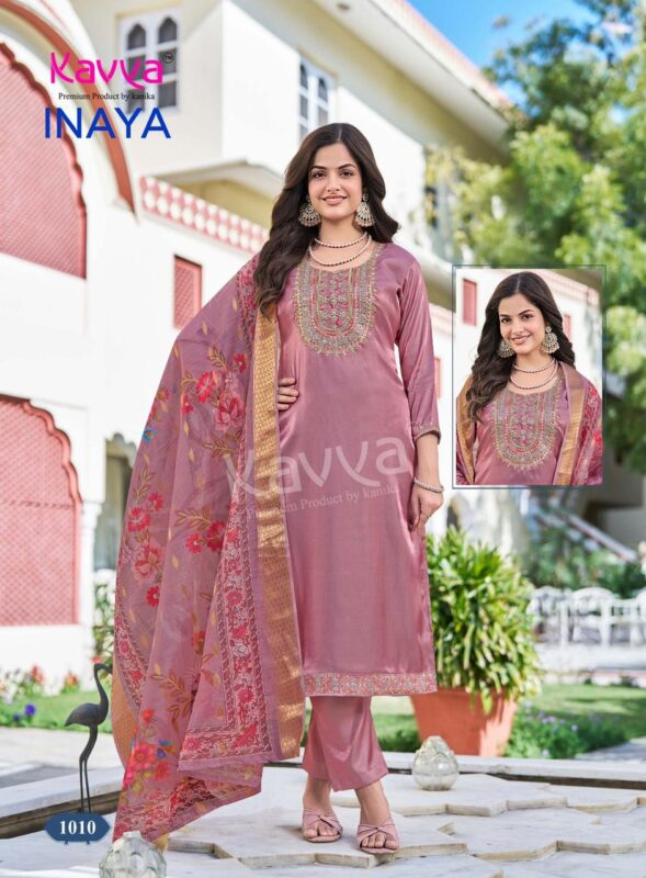 Launching Kavya Inaya Vol 1 Roman Glass Silk Top Bottom With Dupatta Wholesale 2026