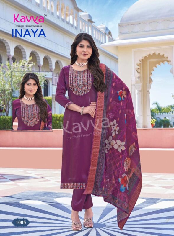 Launching Kavya Inaya Vol 1 Roman Glass Silk Top Bottom With Dupatta Wholesale 2026