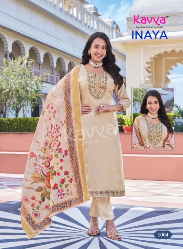 Launching Kavya Inaya Vol 1 Roman Glass Silk Top Bottom With Dupatta Wholesale 2026