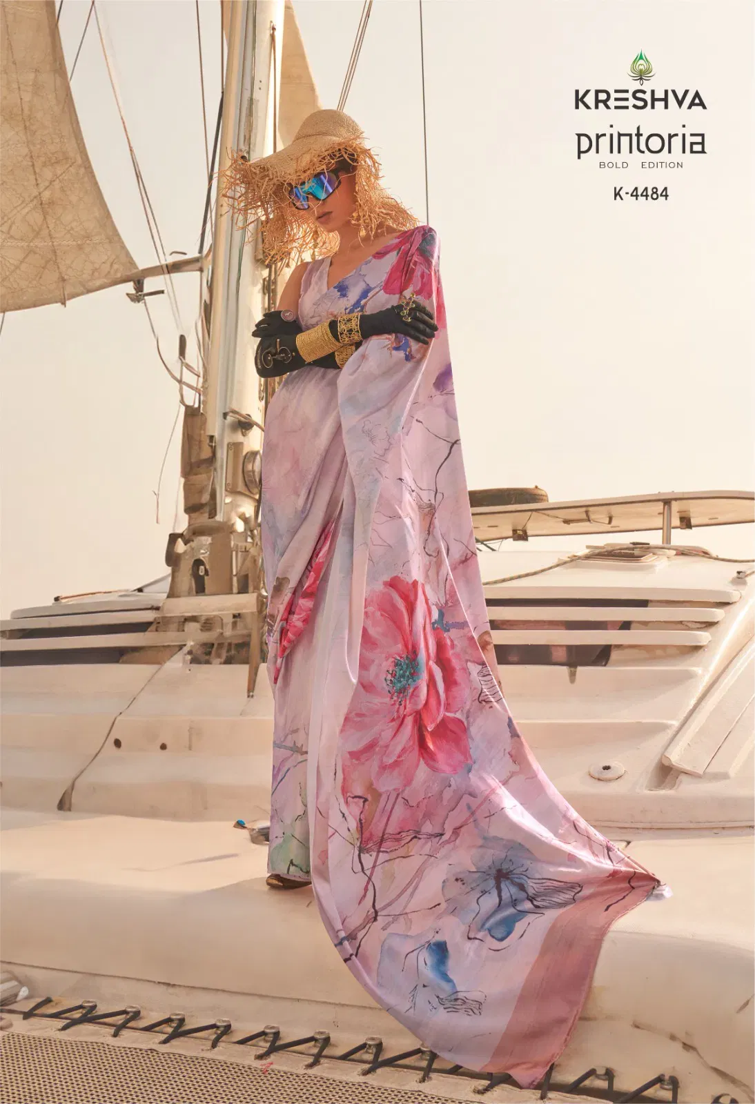 Buy Kreshva Printoria Saitn Silk Octane Finish Saree Collection Wholesale 2026