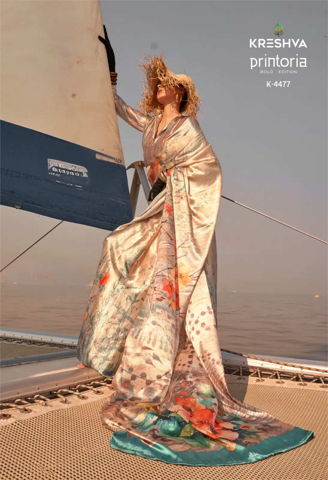 Buy Kreshva Printoria Saitn Silk Octane Finish Saree Collection Wholesale 2026