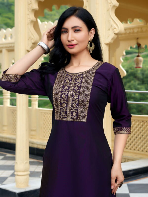 Latest Aanchi Sangita Rangeela Silk Fancy Straight Cut Embroidered Kurti Collection Wholesale 2026