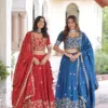 Lekha KA 5062 Vichitra Silk Sequins Thread Embroidery Lehenga Choli Wholesale