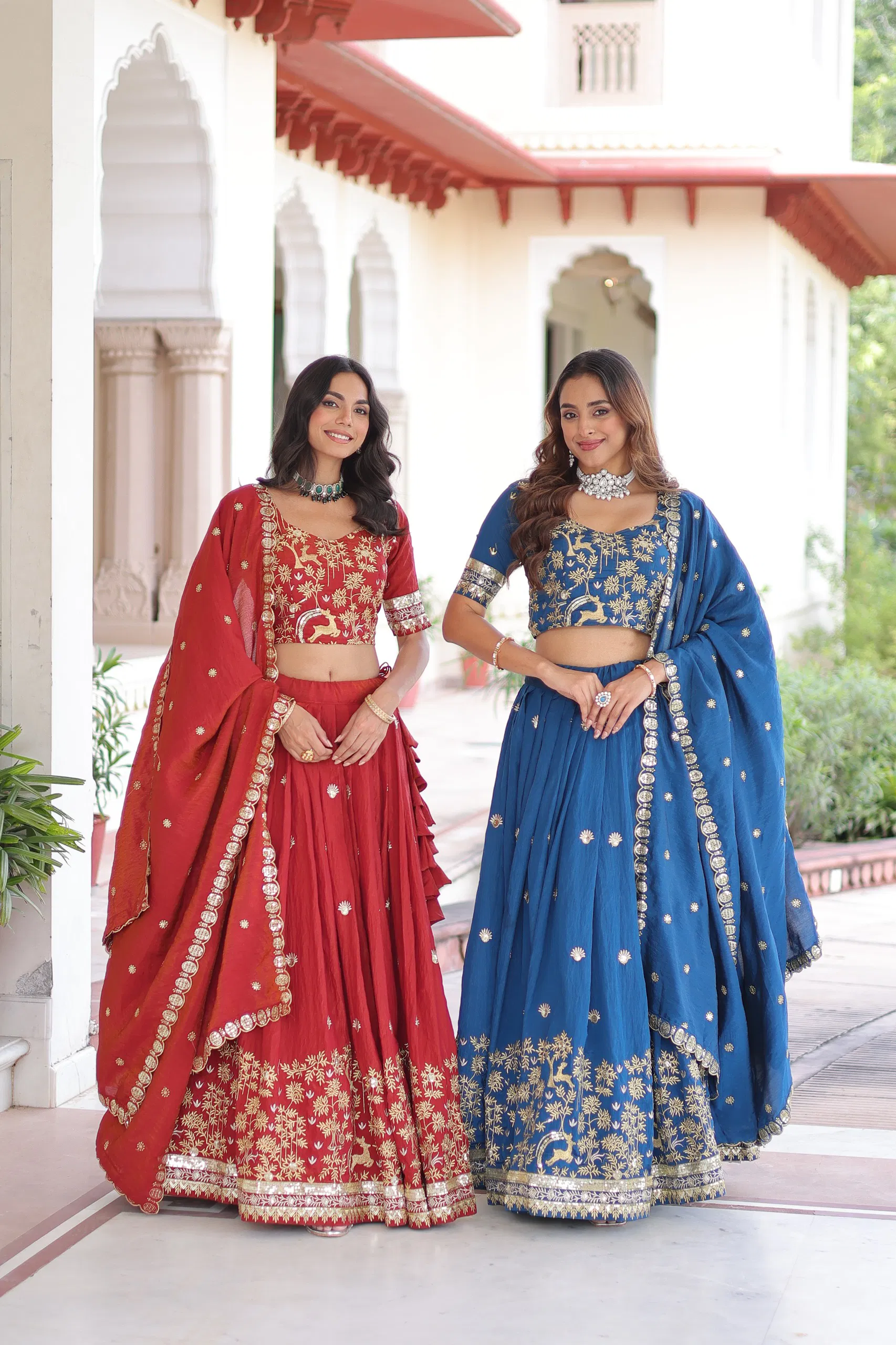 Lekha KA 5062 Vichitra Silk Sequins Thread Embroidery Lehenga Choli Wholesale