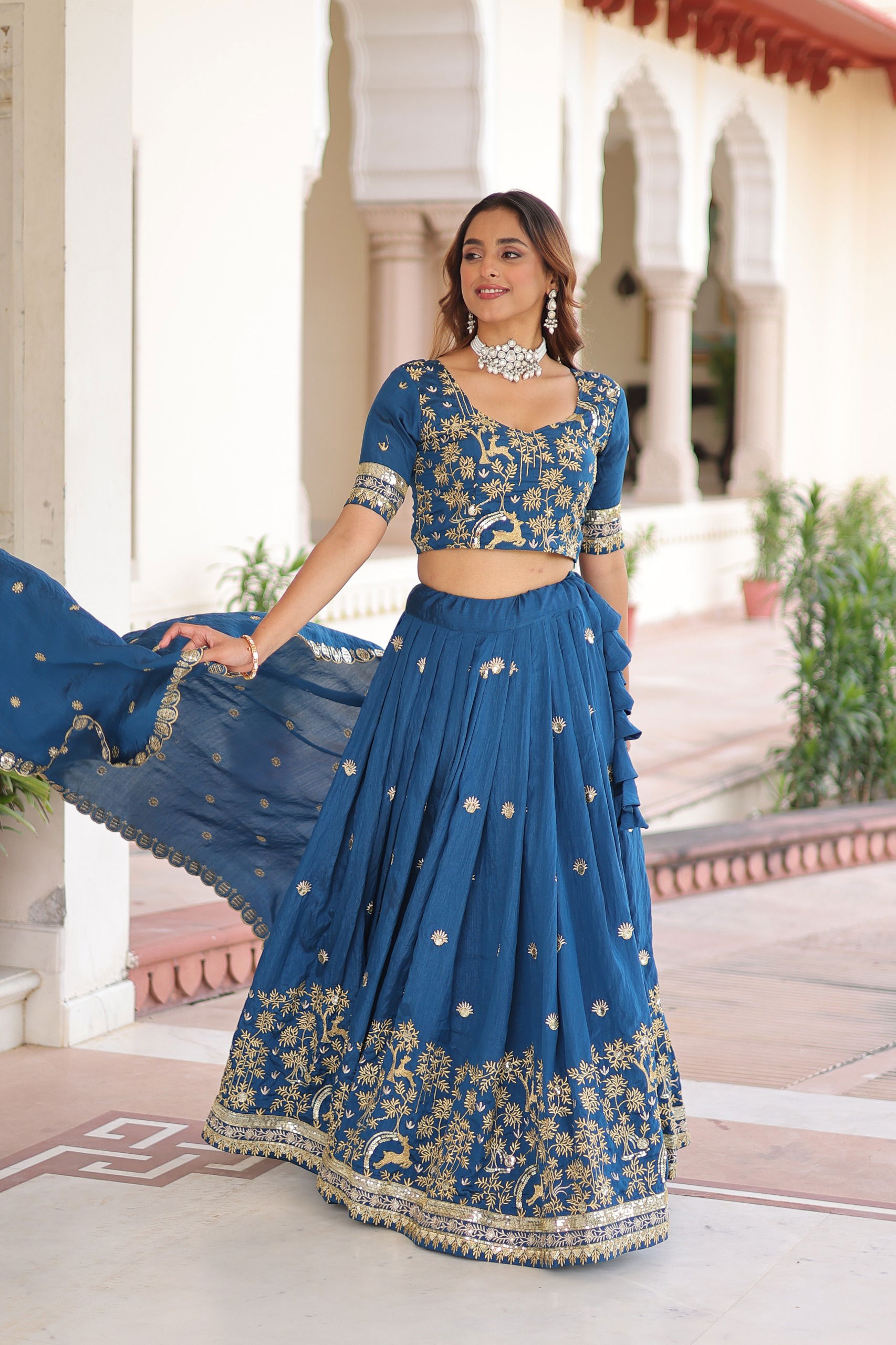 Launching Lekha KA 5062 Vichitra Silk Sequins Thread Embroidery Lehenga Choli Wholesale 2026
