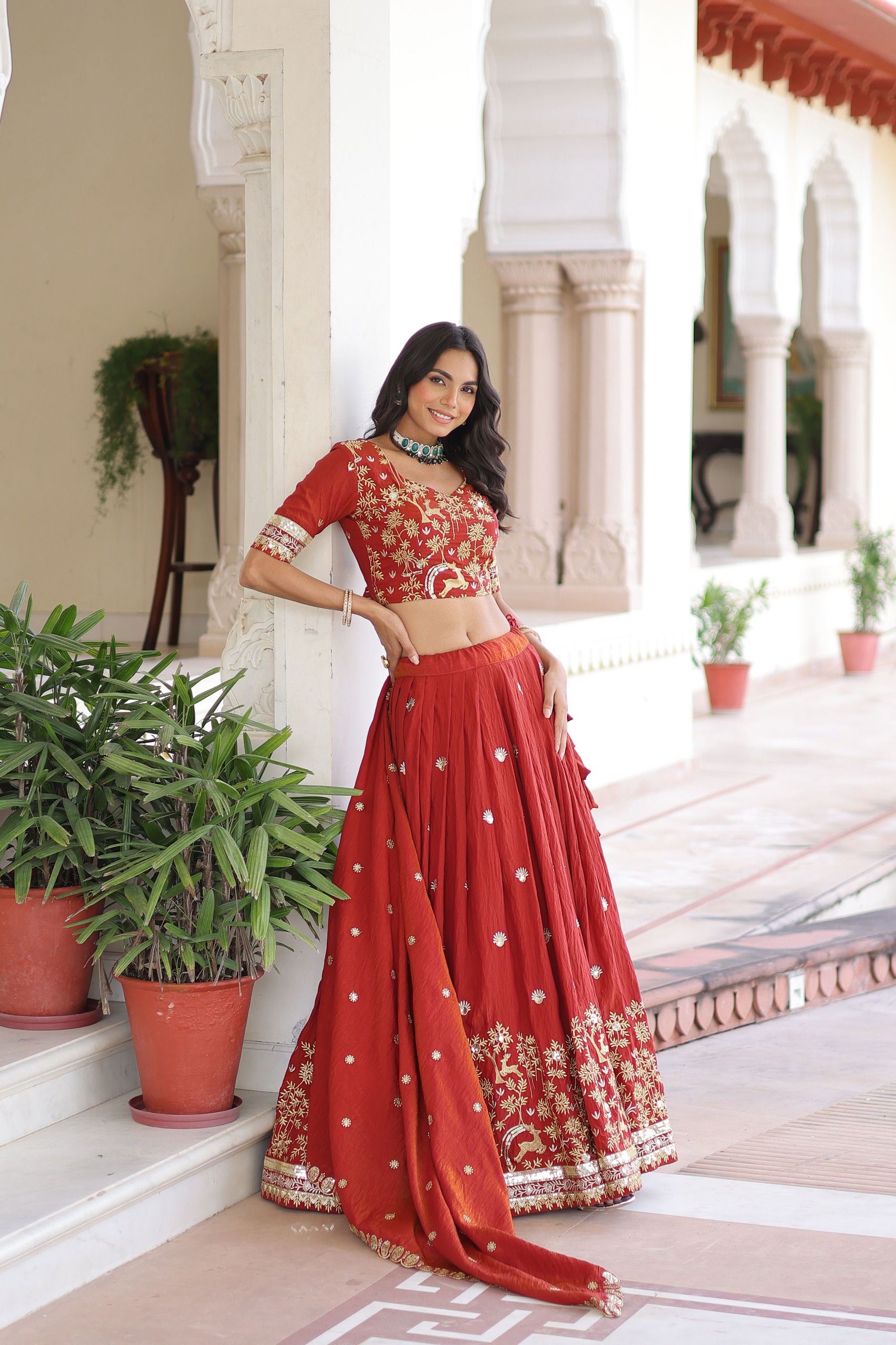 Launching Lekha KA 5062 Vichitra Silk Sequins Thread Embroidery Lehenga Choli Wholesale 2026