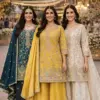 Mrudangi Veena Chinon Heavy Embroidered Readymade Salwar Kameez Wholesale
