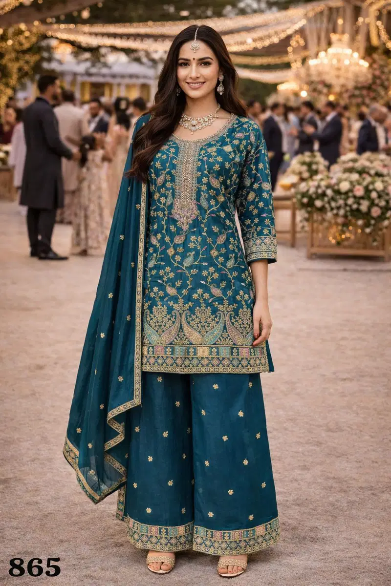 Beautiful Mrudangi Veena Chinon Heavy Embroidered Readymade Salwar Kameez Wholesale 2026