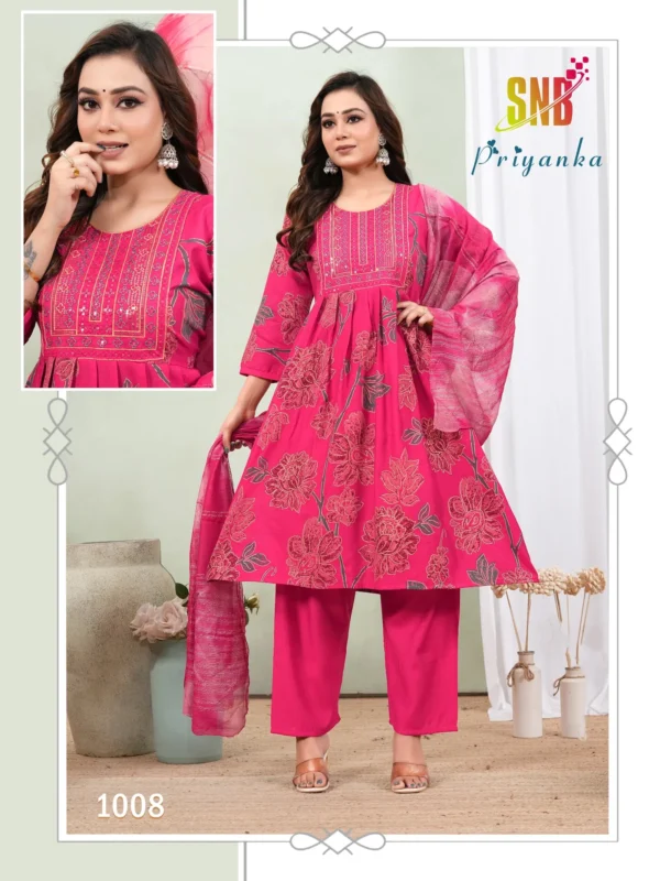 Beautiful Dnp Priyanka Vol 1 Silk Umbrella Kurti With Bottom And Dupatta Wholesale 2026