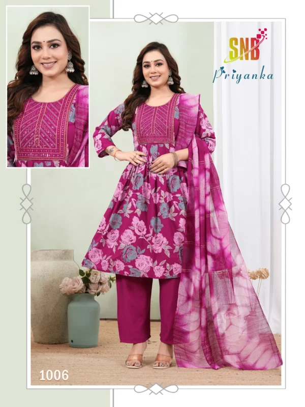 Beautiful Dnp Priyanka Vol 1 Silk Umbrella Kurti With Bottom And Dupatta Wholesale 2026