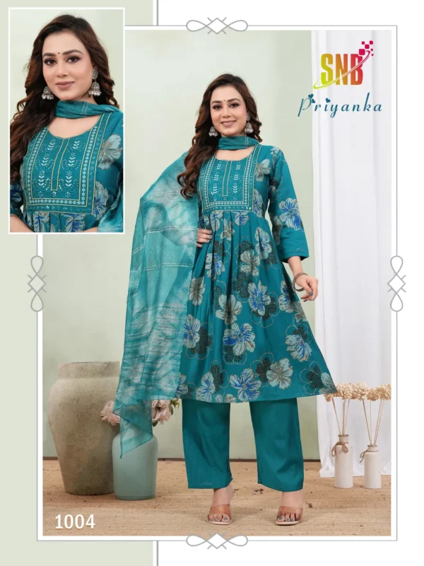 Beautiful Dnp Priyanka Vol 1 Silk Umbrella Kurti With Bottom And Dupatta Wholesale 2026