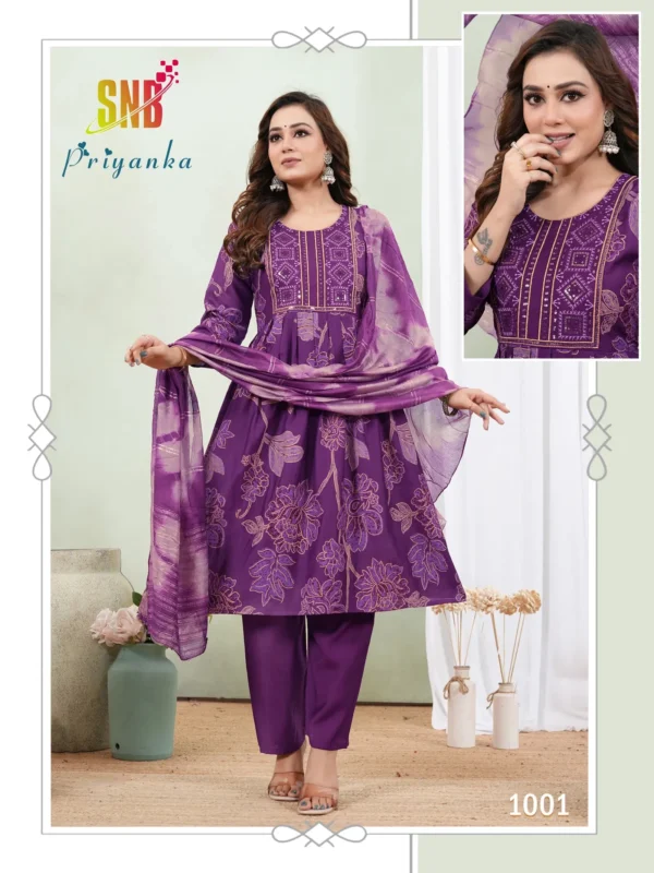 Beautiful Dnp Priyanka Vol 1 Silk Umbrella Kurti With Bottom And Dupatta Wholesale 2026