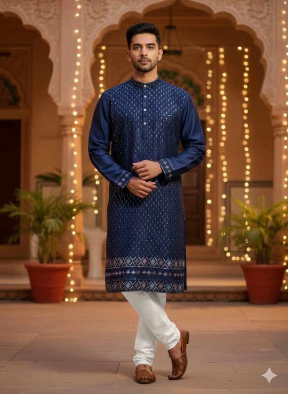 Launching Lekha Sal 6 Pure Silk Sequins Work Mens Kurta Pajama Wholesale 2026