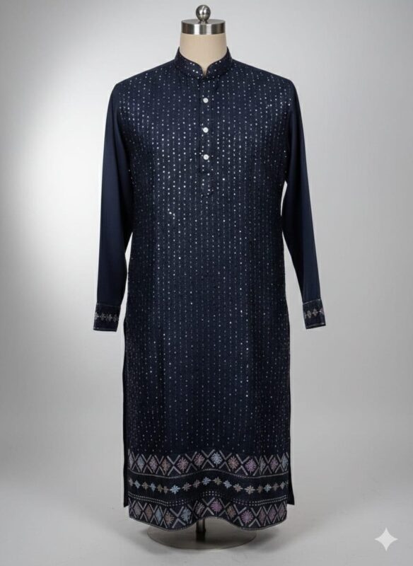 Launching Lekha Sal 6 Pure Silk Sequins Work Mens Kurta Pajama Wholesale 2026