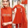 Dnp 327 Roman Silk Kurti With Pent And Dupatta Wholesale
