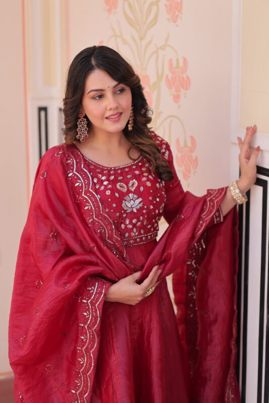 Buy Lekha KA 1230 Gold Crush Beads Embroidery Gown Collection Wholesale 2026