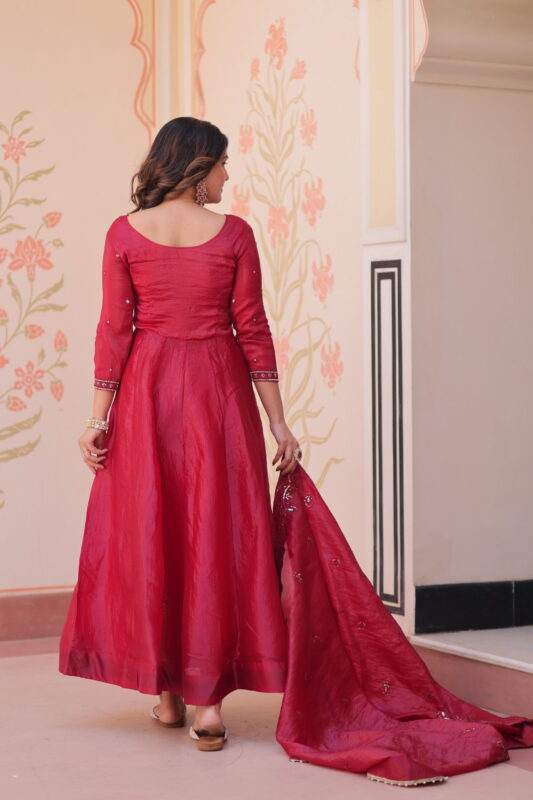 Buy Lekha KA 1230 Gold Crush Beads Embroidery Gown Collection Wholesale 2026