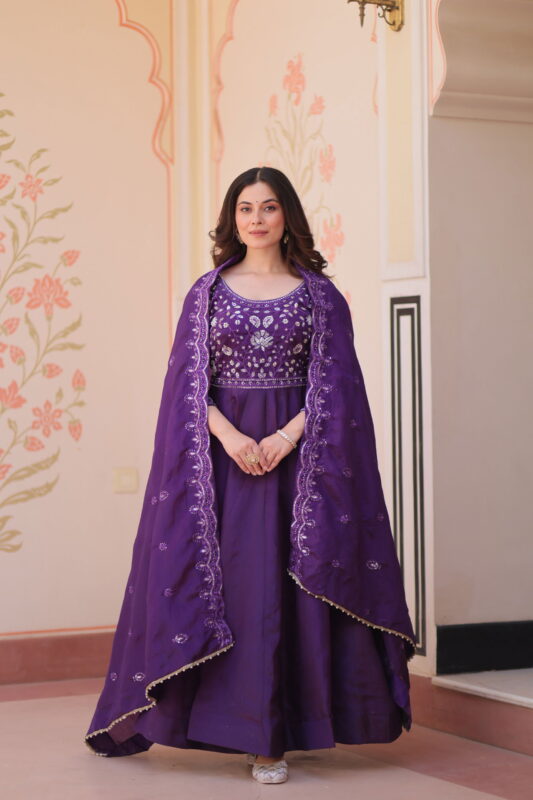 Buy Lekha KA 1230 Gold Crush Beads Embroidery Gown Collection Wholesale 2026