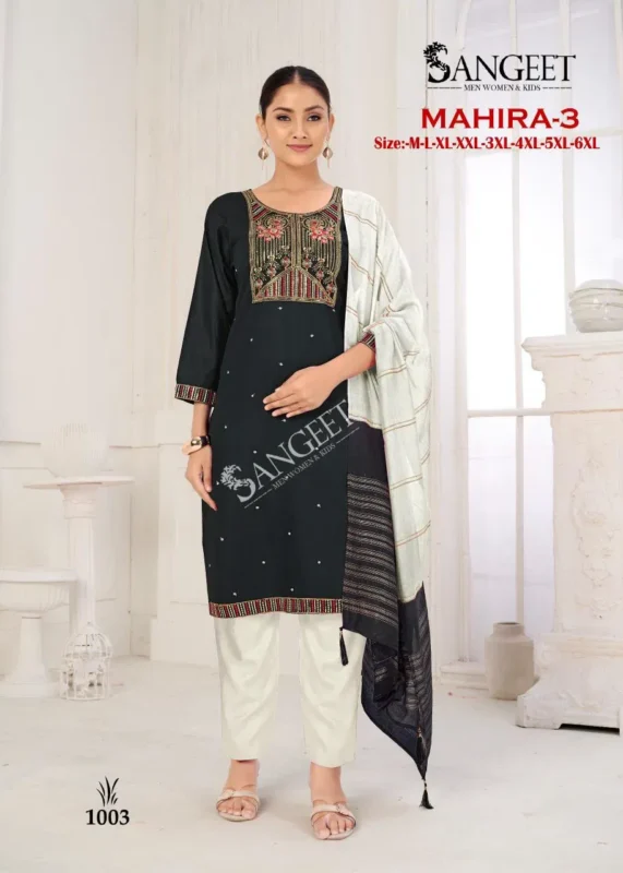 Launching Sangeet Mahira Vol 3 Viscose Rayon With Embroidery Sequence Work Kurti With Bottom Dupatta Wholesale 2026
